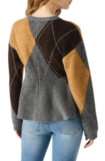 Steve Madden Lillie Crewneck Cardigan Sweater In Multi