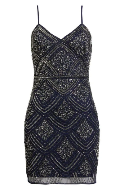 Jump Apparel Beaded Minidress In Multi