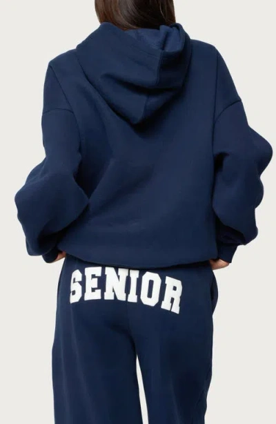Edikted Senior Girl Oversized Hoodie In Blue