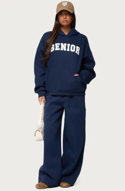 Edikted Senior Girl Oversized Hoodie In Blue