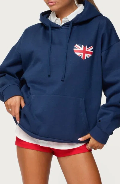 Edikted Love London Oversized Hoodie In Blue