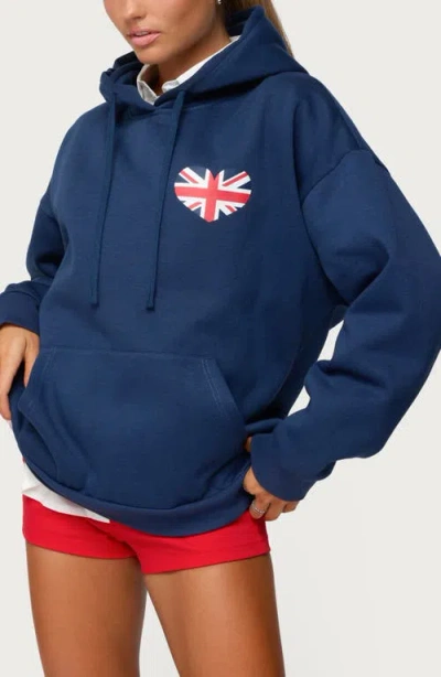 Edikted Love London Oversized Hoodie In Blue