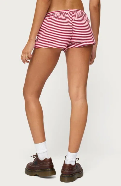 Edikted Jaine Stripe Drawstring Shorts In Multi