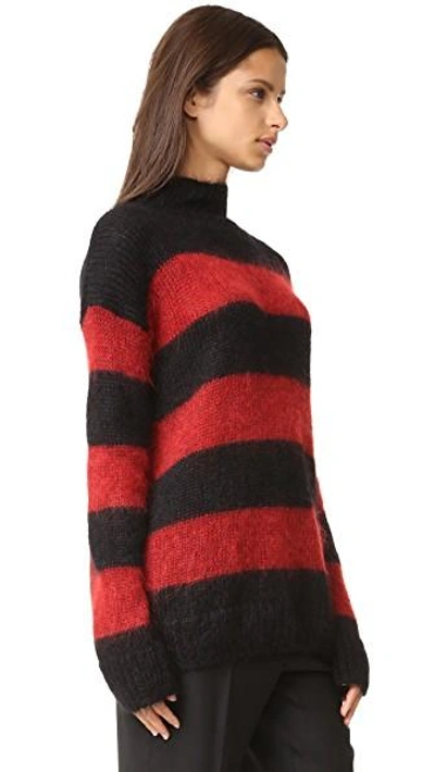 Shop R13 Nancy Sweater In Black/red