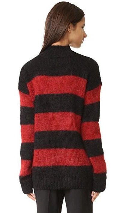 Shop R13 Nancy Sweater In Black/red
