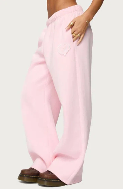 Edikted Wide Leg Sweatpants In Multi