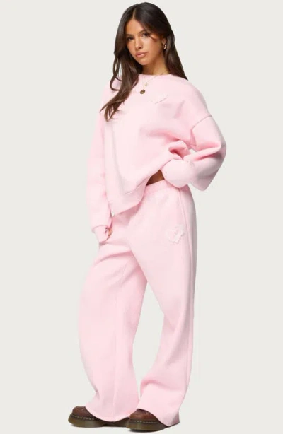 Edikted Wide Leg Sweatpants In Multi