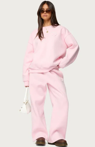 Edikted Wide Leg Sweatpants In Multi