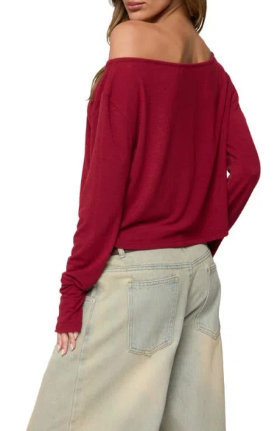 Edikted La Babe Off The Shoulder Crop Graphic T-shirt In Animal Print