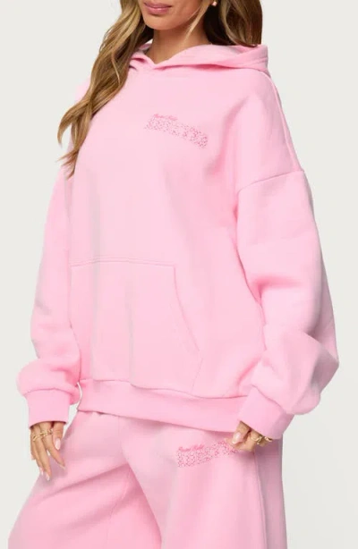 Edikted Oversized Hoodie In Pink