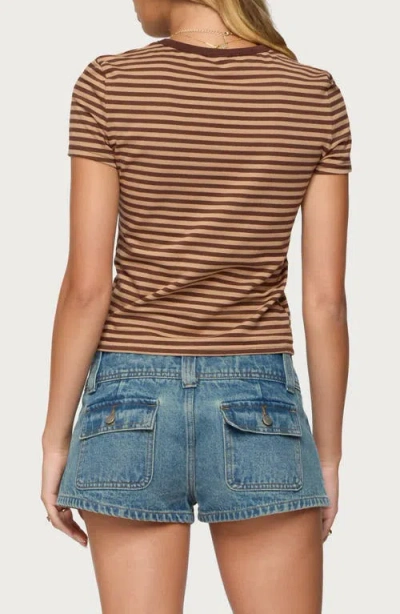 Edikted Nessie Striped T Shirt In Multi