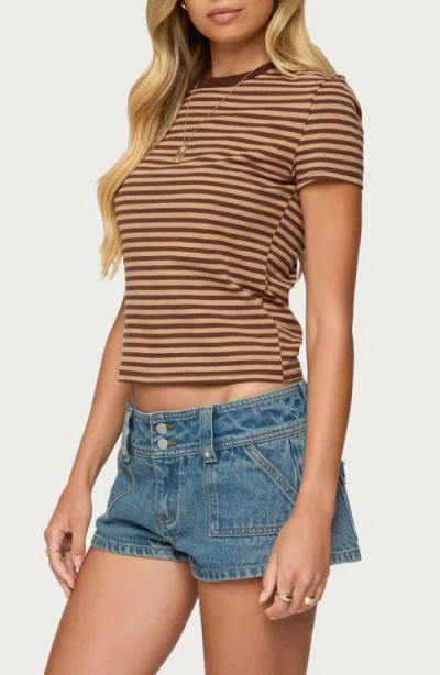 Edikted Nessie Striped T Shirt In Multi