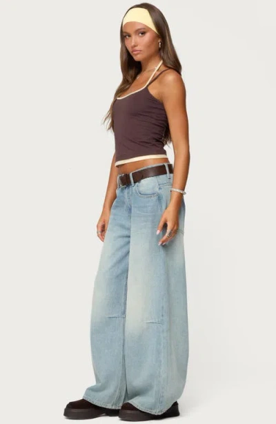 Edikted Roya Layered Halter Tank Top In Brown