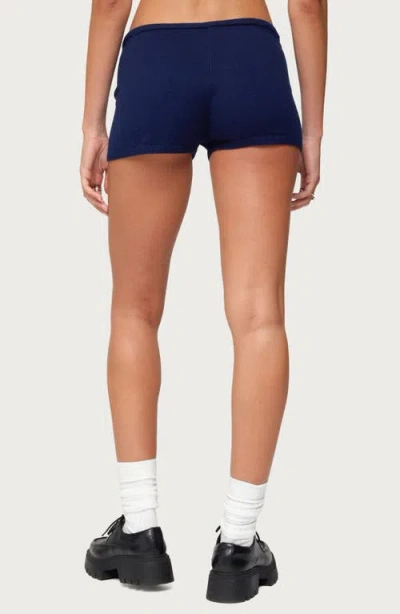 Edikted Arianna Knit Shorts In Blue