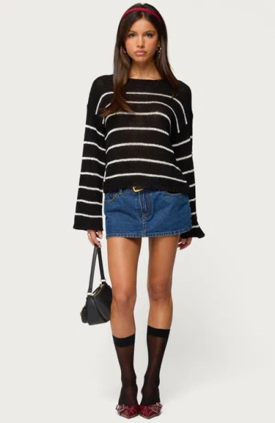 Edikted Drop Shoulder Light Knit Sweater In Multi