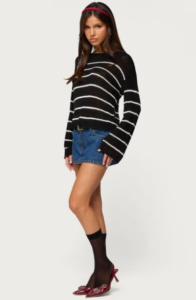 Edikted Drop Shoulder Light Knit Sweater In Multi
