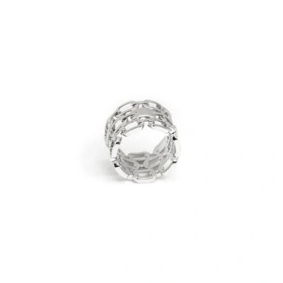 Zarux Modern Day Ring In Silver