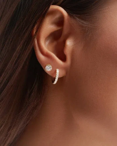 Zarux Radiant Glow Studs In Gold