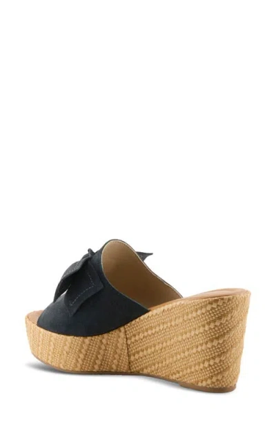 Spring Step Ellyn Wedge Sandal In Blue