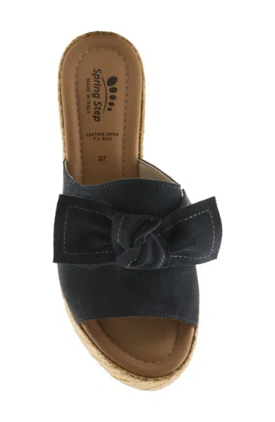 Spring Step Ellyn Wedge Sandal In Blue