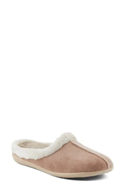 Flexus By Spring Step Aushana Faux Fur Mule Slipper In Neutral
