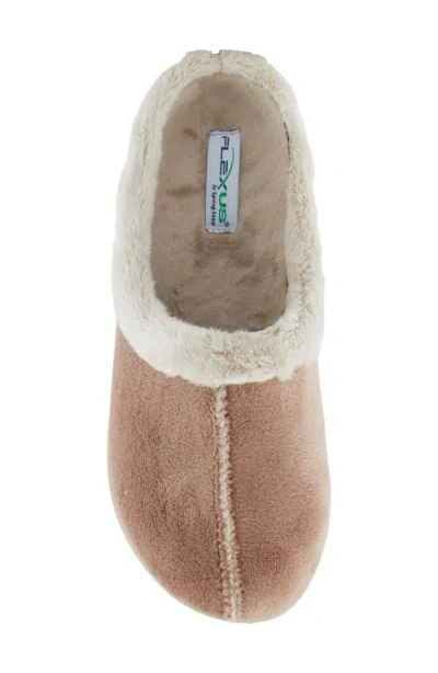 Flexus By Spring Step Aushana Faux Fur Mule Slipper In Neutral