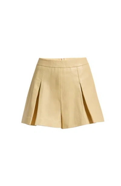 As By Df Willow Leather Skorts In Yellow