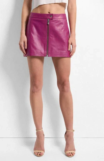 As By Df Jeremiah Upcycled Leather Skirt In Purple