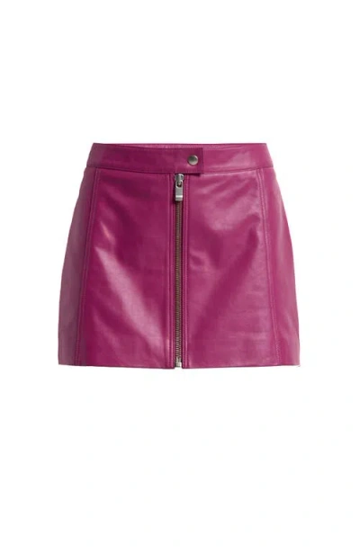 As By Df Jeremiah Upcycled Leather Skirt In Purple