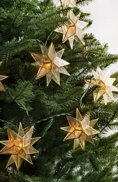 Balsam Hill Capiz Star Lighted Garland In Gold