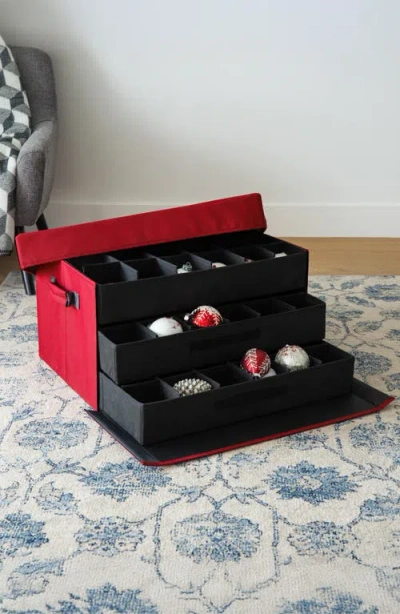Balsam Hill Ornament Storage Box In Red