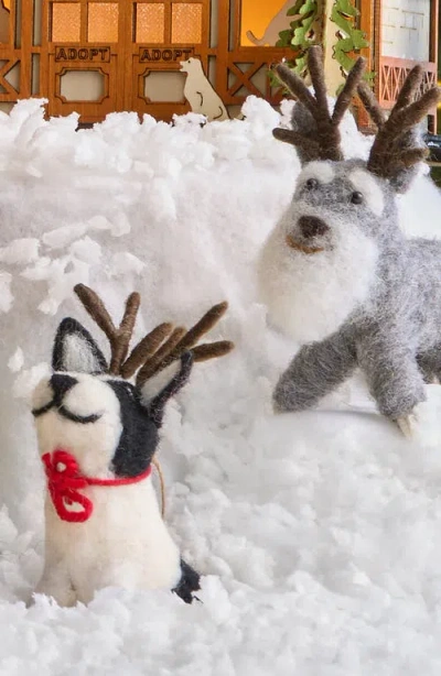 Balsam Hill Reindeer Funfest Felt Ornament Set In Multi