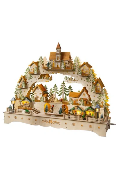 Balsam Hill Lit Wooden Animated Swiss Alps Village In Multi