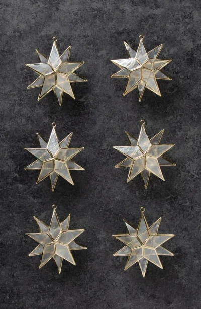 Balsam Hill Star Capiz Ornament Set In Metallic