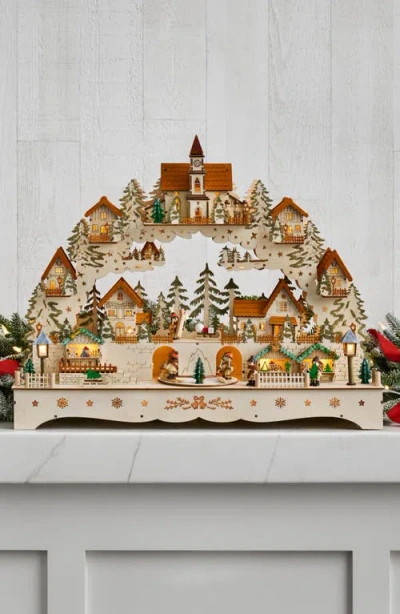 Balsam Hill Lit Wooden Animated Swiss Alps Village In Multi