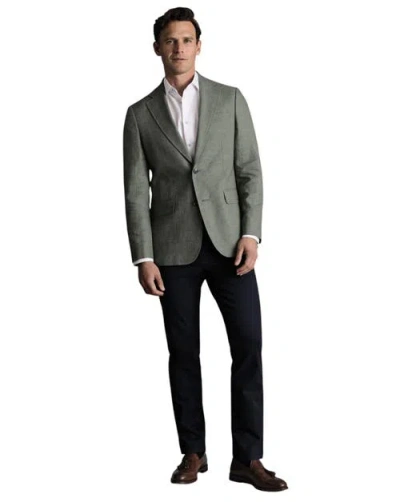 Charles Tyrwhitt Linen Cotton Jacket In Gray