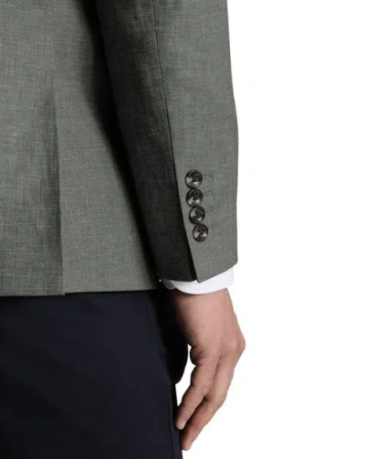 Charles Tyrwhitt Linen Cotton Jacket In Gray