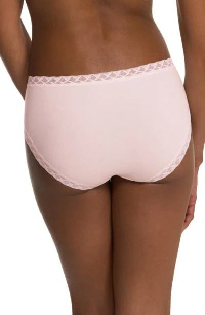 Natori Bliss Lace-trim Cotton French-cut Brief Underwear 152058 In Pink