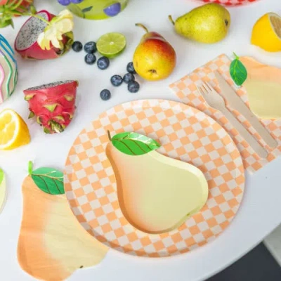 Jollity & Co . Le Dinner Pear Plates In Multi