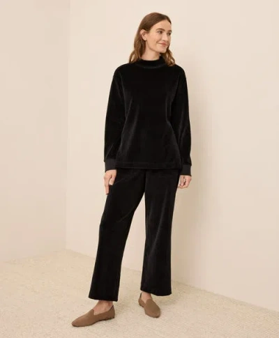 Pact Organic Cotton Pure Velour Cozy Pullover In Black