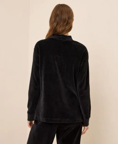 Pact Organic Cotton Pure Velour Cozy Pullover In Black