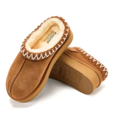 Dearfoams Fireside Queenstown Genuine Shearling Clog With Embroidery In Multi