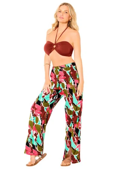 Swimsuits For All Elastic Waist Lounge Cover Up Pant In Multi