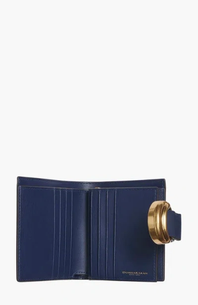 Donna Karan New York Valley Stream Small Wallet In Blue