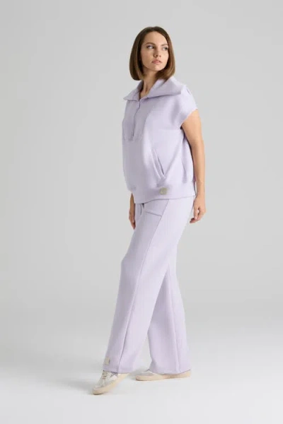 Le Fafo Ivana Short Sleeve Top In Purple