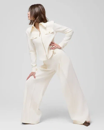 Le Fafo Blanca Crop Jacket In White