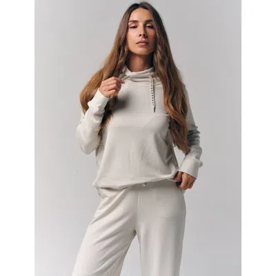 Le Fafo Mock Neck Pullover In White