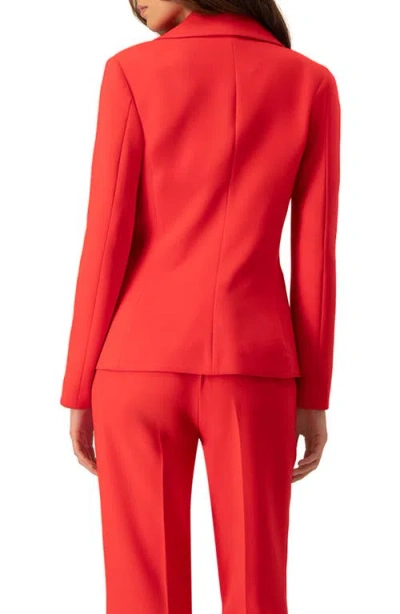 Ivonne Single-button Blazer In Red