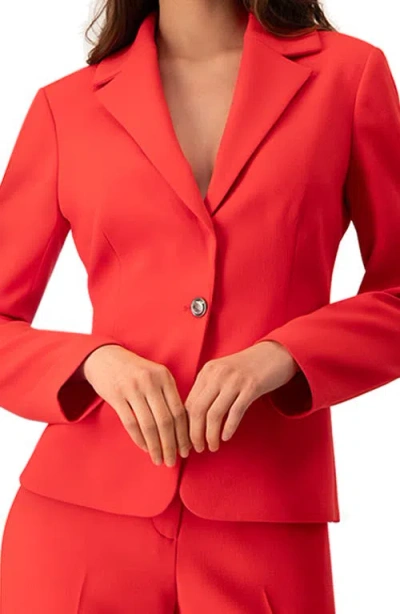 Ivonne Single-button Blazer In Red