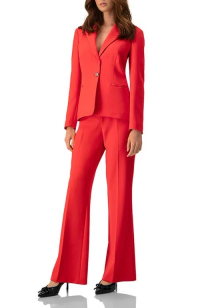 Ivonne Single-button Blazer In Red
